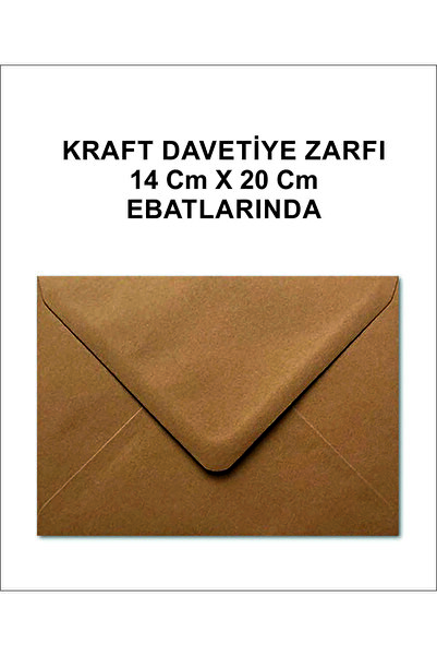 Çınar KRAFT DAVETİYE ZARFI (50 ADET)
