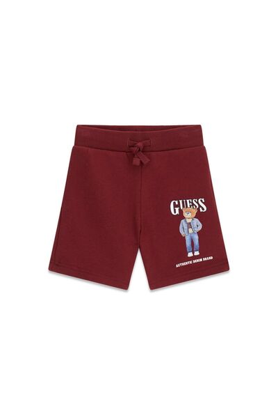 Guess Șorturi sport băieți N6RD02KAD74 Bordeaux
