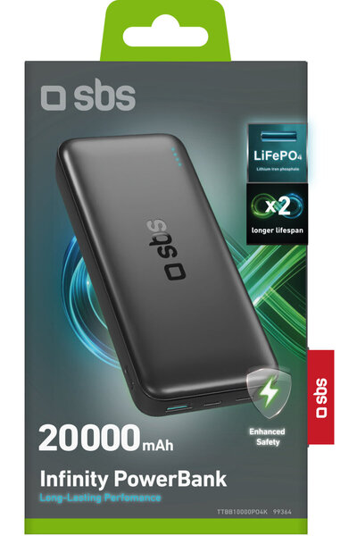 SBS Powerbank Infinity 20000 mAh 10W Negru
