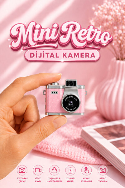 MO DOU Mini Retro Dijital Kamera 1080P Fotoğraf ve Video Çekimi Taşınabilir H...