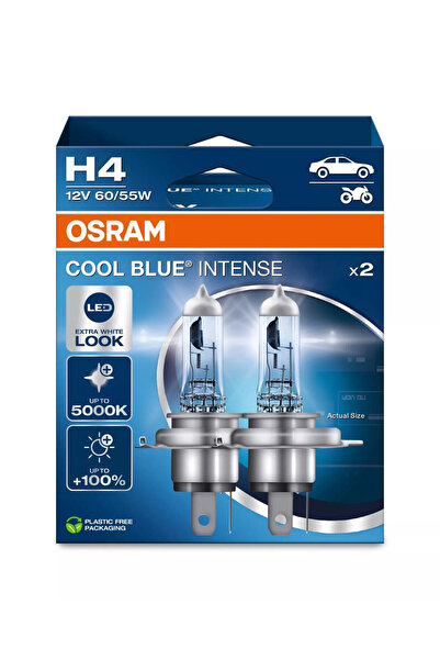 Osram Bec Cool Blue Intense H4 60/55W 12V P43t Σετ 2 τεμαχίων