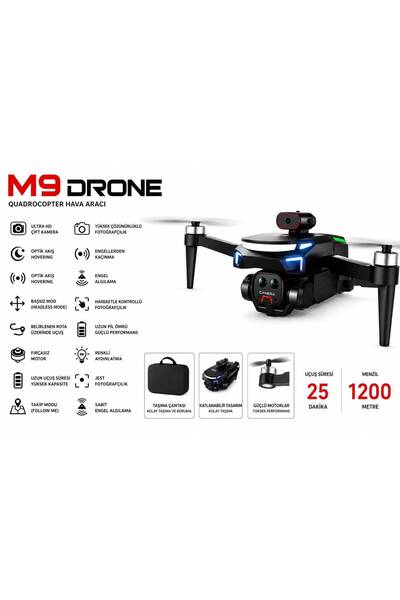 ATLT ATLANTİS M9 DRON KATLANABİLİR EKRANLI KUMANDA 4K ÇİFT ÇİFT LENS FVP KAME...