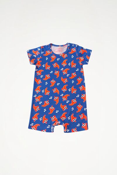 Newteam OEKO-TEX® 100% pamuk unisex kombinezon za bebe sa uzorkom plesne ribe...