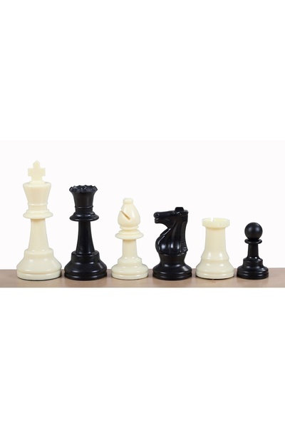 Sunrise Chess & Games Staunton Plastic Chess Pieces No. 6 (3.75''), Unweighted