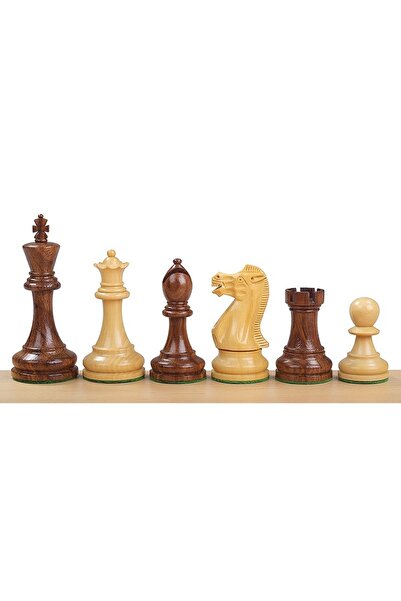 Sunrise Chess & Games Executive Chess Pieces Acacia/Boxwood 3.75" Chess Pieces