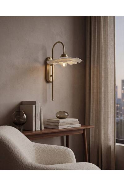 EDESİNG Sevo Duo Antique Gold Wall Sconce (with Bulb Gift)