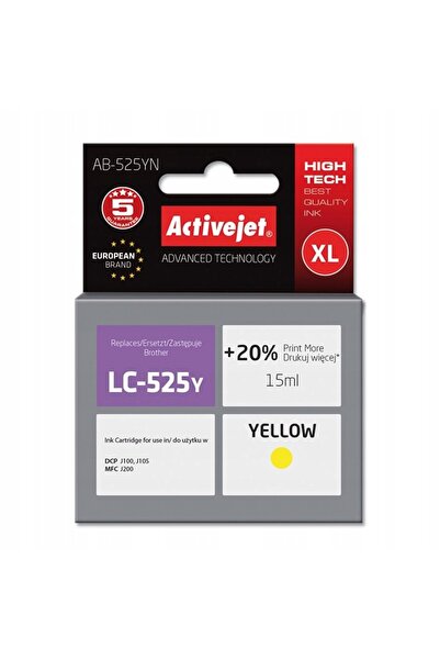 NO BRAND Cerneală ACTIVEJET pentru Brother LC-525Y Galben 15 ml