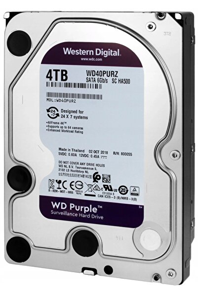 NO BRAND Hard disk HDD WD Purple 4TB 3,5 SATA WD43PURZ
