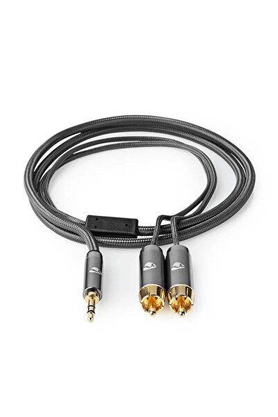 Nedis Cablu 2xRCA - Jack 3.5 mm 1 m