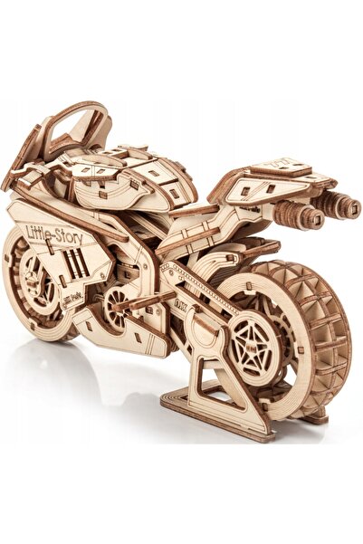 Little Story Jucărie din lemn Motocicletă Grand Prix 3D (175 piese)