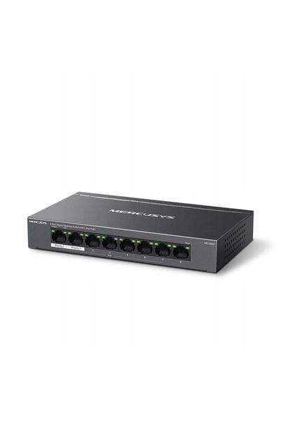 NO BRAND Switch MERCUSYS MS108GP Gigabit Ethernet, 8 porturi, Funcție PoE+