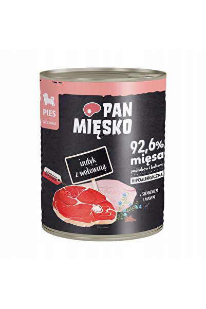NO BRAND Hrana pentru caini PAN MIĘSKO Peru cu carne de vită 800 g