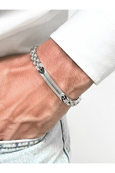 FERRO Silver Steel Men's Bracelet Frj10194A-A 2 Year Warranty Gift Boxed