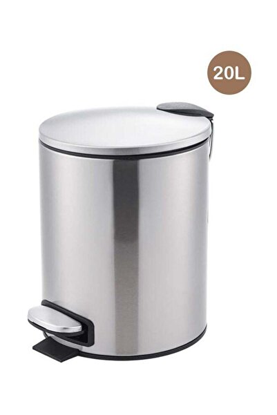 Trust Stainless Steel Trash Bin 20 Liter Silver Anti-Fingerprint & Soft Close...