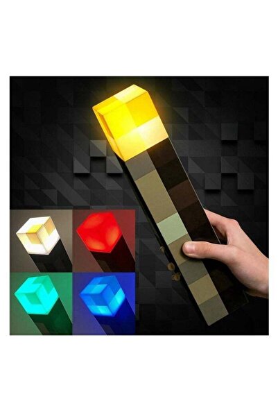 Generic Minecraft Pixel Style Rechargeable Light 4 Colours Gift For Home Deco...