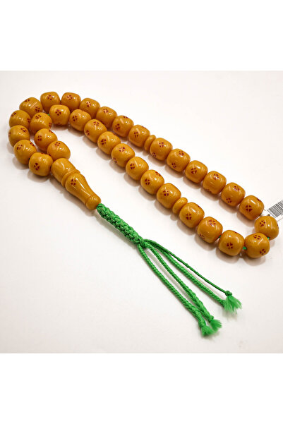 Generic Musk Afghani Rosary 33 Beads 14.5x15mm Orange Pattern Prayer Beads Ta...