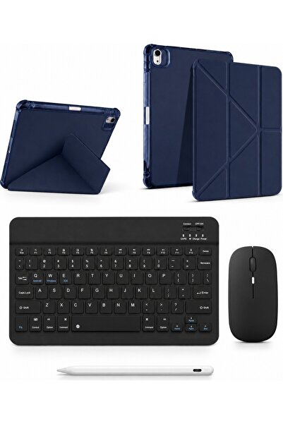 TUROTTO İPad Air 11" M2 / M3 Air 4./5./6. Nesil ile Uyumlu Standlı Kılıf Doku...