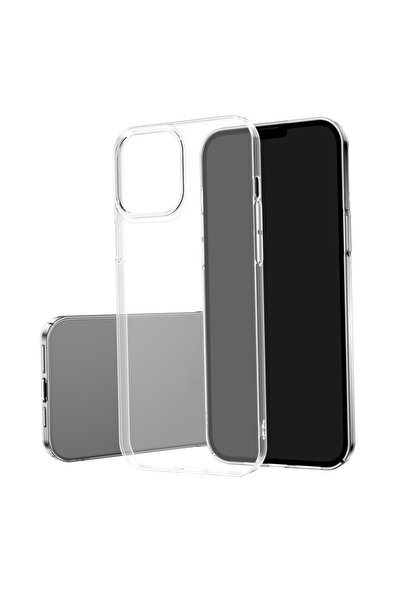 zore iPhone 15 Plus Kılıf Ultra İnce Sararmaz Sert Mika Kamera Yükseltili SYS