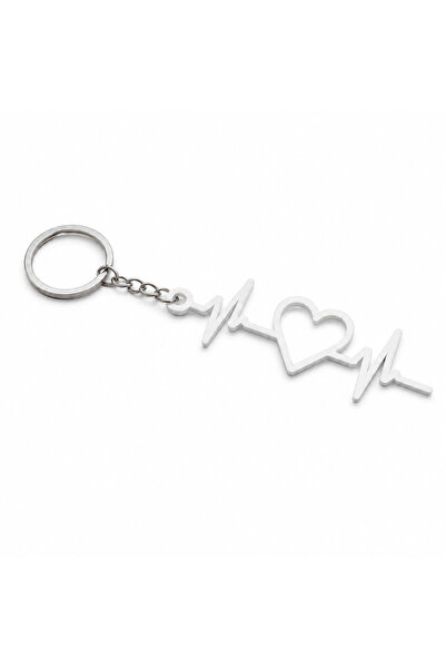 sportivoshop Breloc Inima cu Puls, Design EKG / Batai ale Inimii, Accesoriu p...