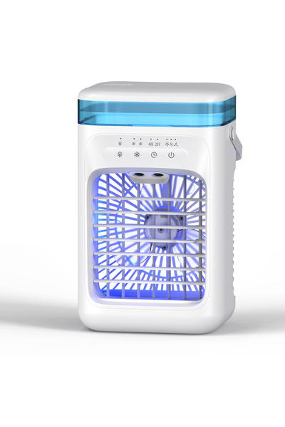 Choice WHITE Desktop small silent air conditioning fan household bedroom refr...