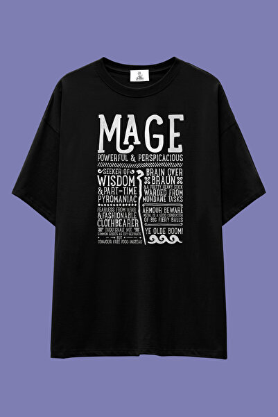 UmbraWear World of Warcraft klase, prilagođeni dizajn, crna široka unisex maj...