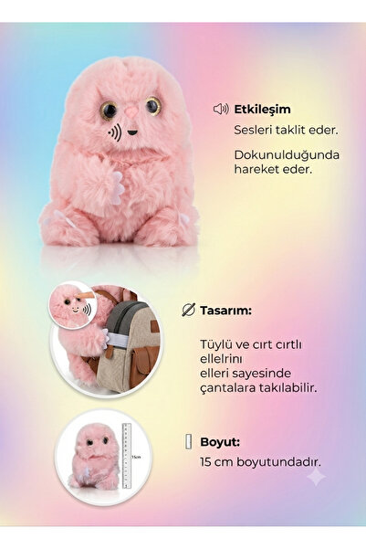 Genel Markalar Şarjlı Sevimli oyuncak peluş oyuncak mirumi(kutusuz)