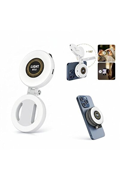 Magsafe Magnetic Selfie Ring Light W50, Compatible LED Fill Light for Phone