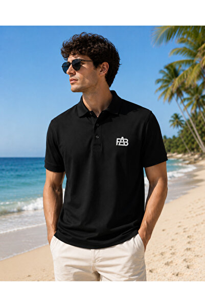FAB Premium Black Polo Shirt – Modern Minimalist Luxury Collection
