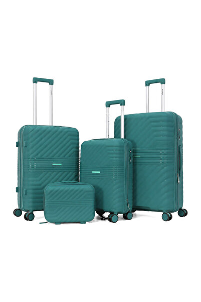 Fancl PP Lightweight Hard Shell 4-Piece Luggage Set (28” + 24” + 20” + 14”) w...