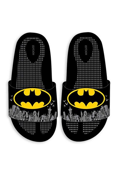 Batman Șlapi negri 4-9 ani moi și confortabili care plutesc pe apă, cu talpă ...