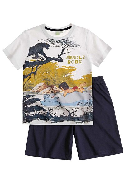 Disney Cartea Junglei Pijama de vară albă 4-10 ani cu decolteu paspolat și ta...