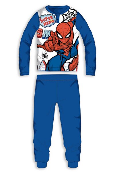 Marvel Spider-Man Classics Σπάιντερ-Μαν Μπλε Πιτζάμες 4-8 Ετών με Ζεστό Βαμβά...