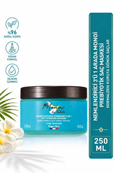 Yves Rocher Monoi Tahiti Extract & Copra Oil Moisturizing 3-in-1 Prebiotic Ha...