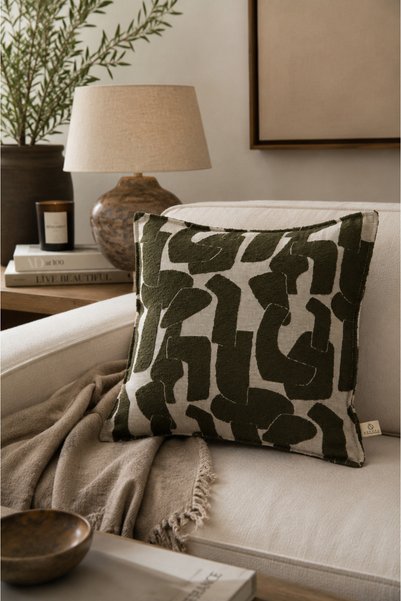 needle home textile .decoration Pablo Green Kirlent Cover (45X45)