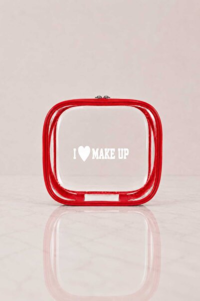 Pharma Acqua Red Framed Pvc Transparent Cosmetic Bag |   Travel, Makeup, and ...