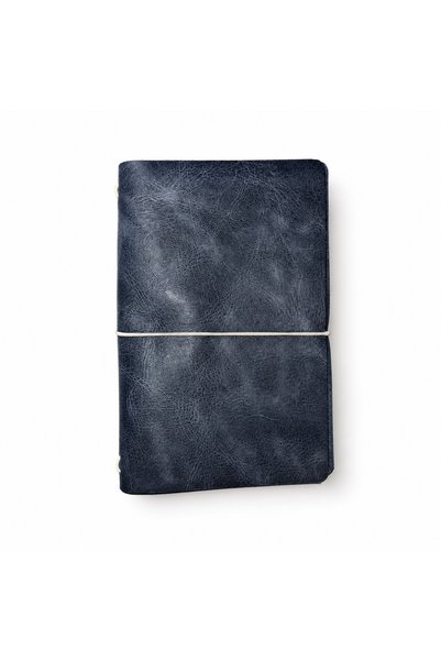 Srctech Genuine Leather A5 Blue Notebook Cover Case Handmade Including 2 Notebooks