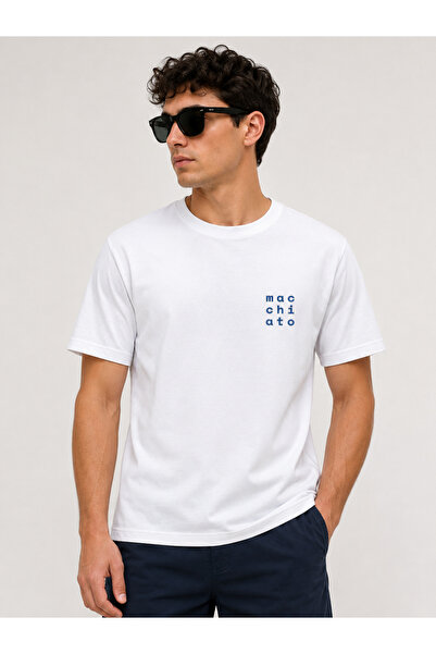 Macchiato Tasarım %100 Pamuk Unisex Basic Tişört