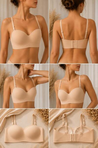 Softwearr حمالة صدر بدون حمالات مزودة بوسادات قابلة للإزالة بدون أسلاك مصنوعة...