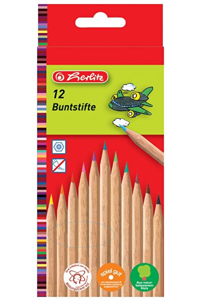 Herlitz Creioane colorate natur 1/1 12 buc/set