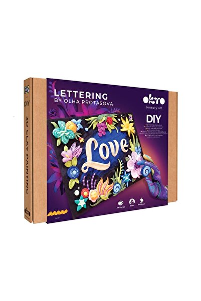 OKTO Set pictura 3D cu argila usoara, 30*40cm - LOVE
