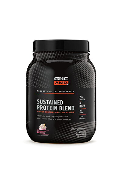 GNC Amestec Proteic cu Aroma de Milkshake de Capsuni Amp Sustained 896g