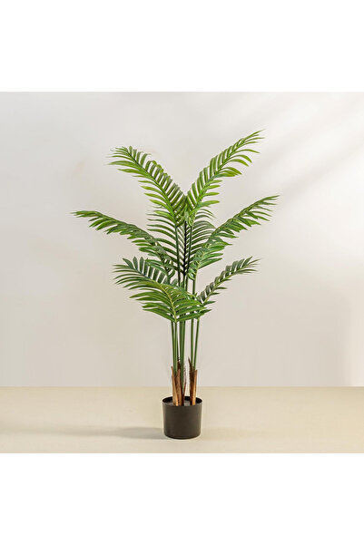 co arma Artificial Areca Tree (140cm Height) Black Plastic Pot