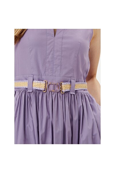 TWINSET Γυναικείο Καθημερινό Φόρεμα 251TT2101 Μωβ