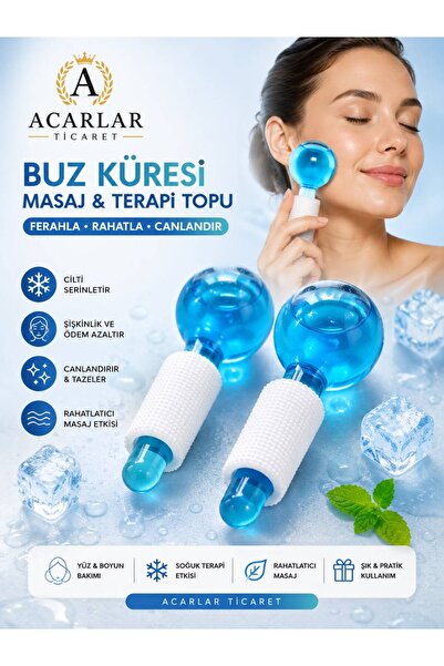 Acarlar Ticaret Buz Küresi Soğuk Masaj Ve Terapi Topu Leke Önleyici Cilt Pürü...