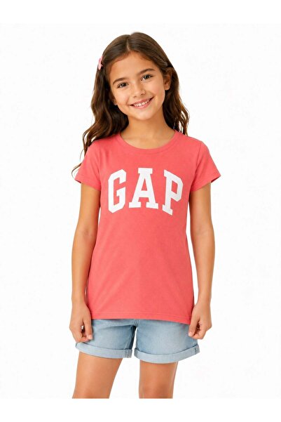 GAP Kids Gap Girls' Short Sleeve T-Shirt with Print Detail Orange