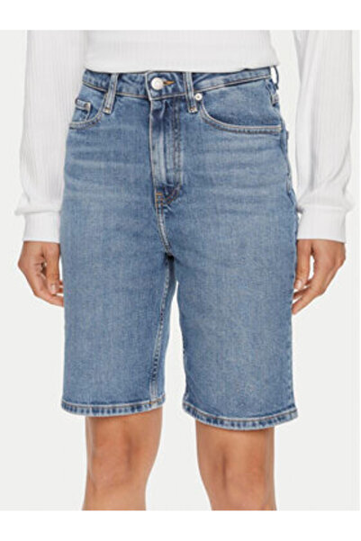 Tommy Hilfiger Γυναικεία τζιν σορτς WW0WW41323 Μπλε