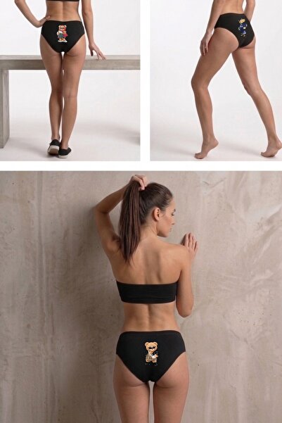 The Champ Clothing Women's Lycra Bamboo Slip 3-Pack City Teddy Printed Black ...