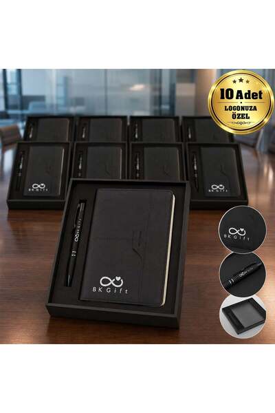 Bk Gift Customized for Your Logo 10 Pieces 2430-K Thermo Leather Notebook, Me...