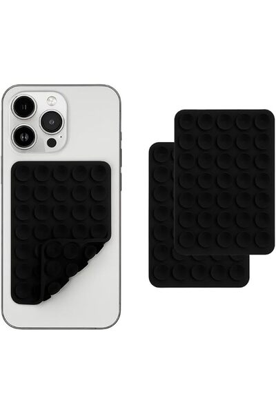 Generic 2-Pack Black Silicone Suction Cup Phone Holders