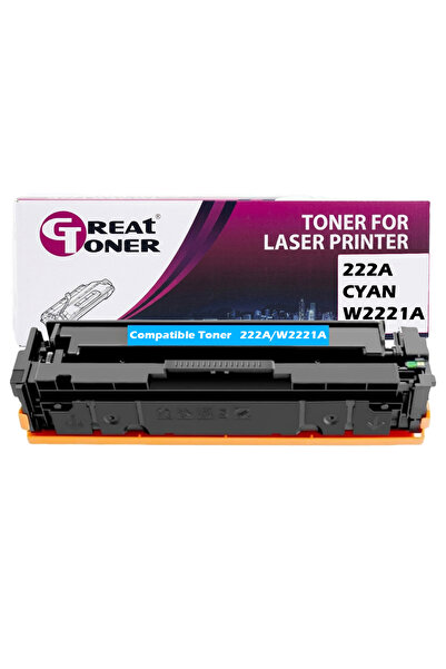 GT Great Toner 222A W2221A Cyan Compatible Blue Toner Cartridge Set for HP Co...